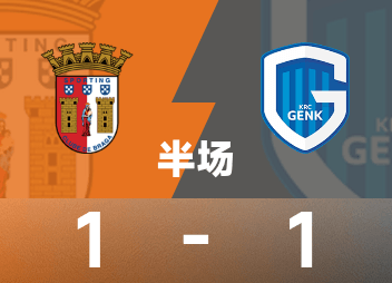 Hiệp 1 Europa League: Zalazar ghi bàn, Heymans gỡ hòa, Braga 1-1 Genk